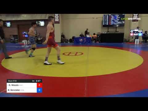 2018 Marine Corps US Open/UWW Junior Greco Roman 82 Quarters - Spencer Woods (NMU-) Vs. Ricky Gonz