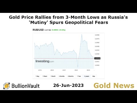 Gold Price News - 26-Jun-23 - Gold Price Rallies from 3-Month Lows as Russia's 'Mutiny' Spurs...