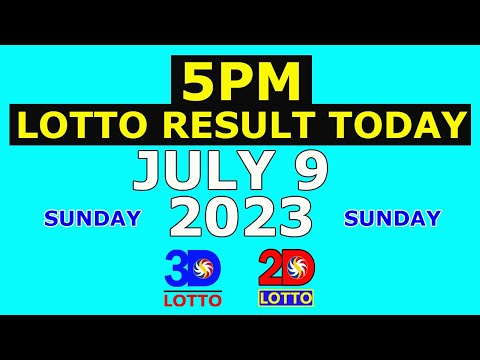 5pm Lotto Result Today July 9 2023 (Sunday)