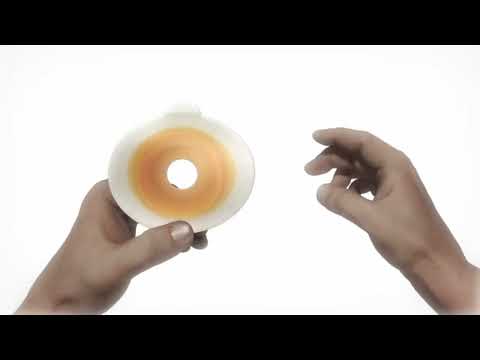 Part of a video titled Aplicación del dispositivo de colostomía de 2 piezas - YouTube