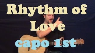 Rhythm of Love (Plain White T's) Easy Strum Guitar Lesson Chords Licks TAB How to Play Tutorial