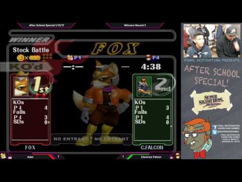 After School Special 1/17/17 - A-Dar (Fox) vs. Clarence Falcon (Falcon) - SSBM Winners Round 3
