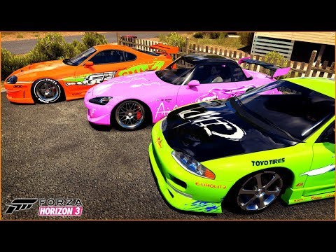 RACHA OFICIAL SUPRA DO TORETTO VS ECLIPSE DO BRIAN VS S2000 DA SUKI - Forza Horizon 3 ONLINE