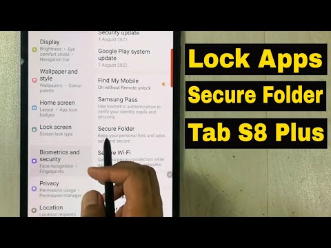 How to Lock Apps in Secure Folder in Samsung Galaxy Tab S8 Plus