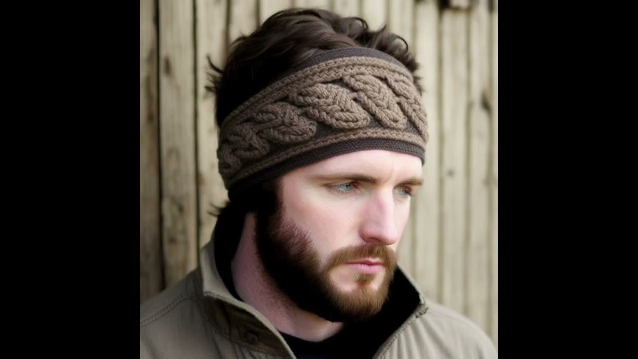 BEAUTIFUL WOOLEN ❄️ WINTER WARM CROCHET KNITTING HEADBAND DESIGNS IDEAS FOR MAN - KLMNO ART