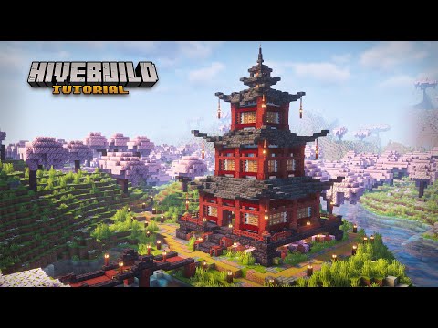 Minecraft Pagoda Temple Tutorial | Aesthetic Japanese Build