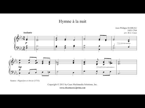 Rameau : Hymne à la nuit - Piano
