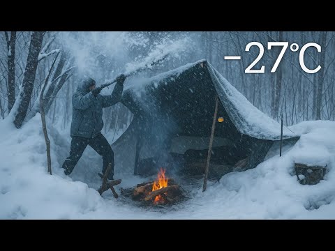 Alone 6 Days in a -27°C Blizzard | No Shelter. No Fire. Just Survival