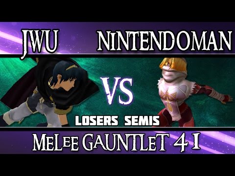 Melee Gauntlet 41 - Jwu (Marth) vs GG | Nintendoman (Sheik) - LOSERS SEMIS