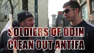Squatting Slav TV:  Antifa cleaned out by Soldiers of Odin