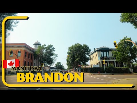 Tour around City of BRANDON, Manitoba | Canada [4K]