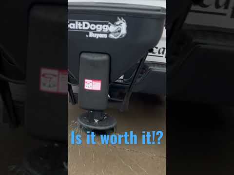 Is the Saltdogg hitch spreader worth the money? #salting #snow #ice #fyp #shorts #lawncare #gopro
