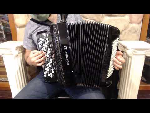 SCANC342JBK - Black Scandalli Conservatorio C 342 Chromatic Button Accordion LMH 77 96 $8499