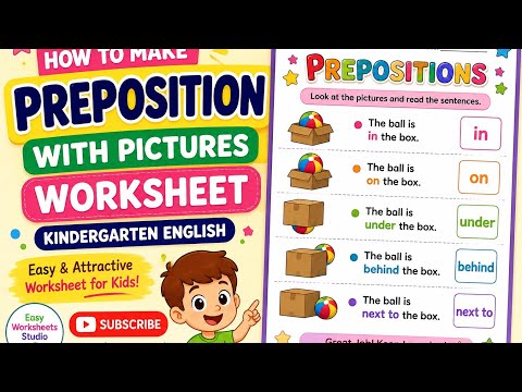 Preposition Worksheet For Kindergarten Easy Canva Worksheet Tutorial