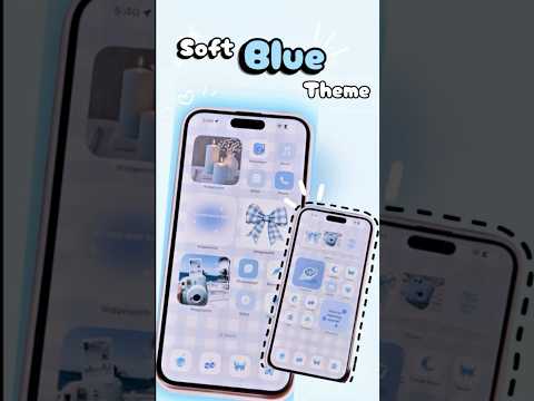 How to make your iPhone aesthetic 🩵✨cute icons, widget, home scren & lock screen ✨#yt #shorts