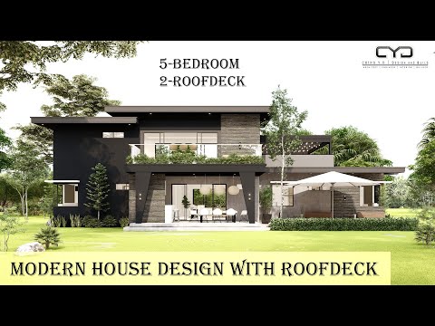 Project #47: A 5-BEDROOM MODERN RESIDENTIAL with ROOFDECK  | House Tour | House Design