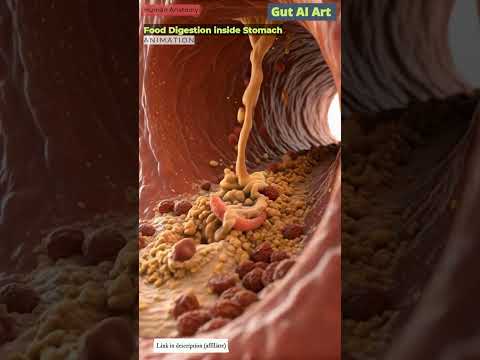 Food Digestion Animation | Gut AI Art | 03