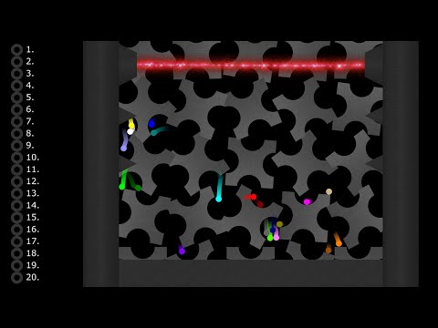 Don't Get Left Behind 2 - Marble Race in Algodoo