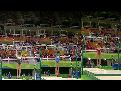 Jessica Lopez Uneven Bars Rio 2016 QF/AA/EF Comparison