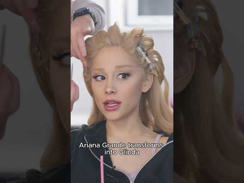 Ariana Grande turns into Glinda from WICKED movie #shorts #wicked #arianagrande #glinda