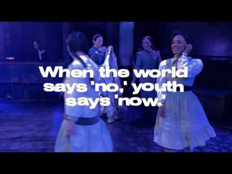 Trailer close-up of Wendla and Melchior in warm backlight suggesting the show’s intimate sound