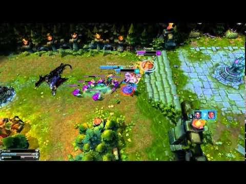 bot duo vs 4 fight ,perfect move Doublelift and aphromoo [LOL]