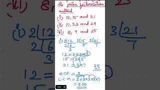 Download the video "how to find LCM and HCF of the following integers by applying prime factorisation method #viral"
