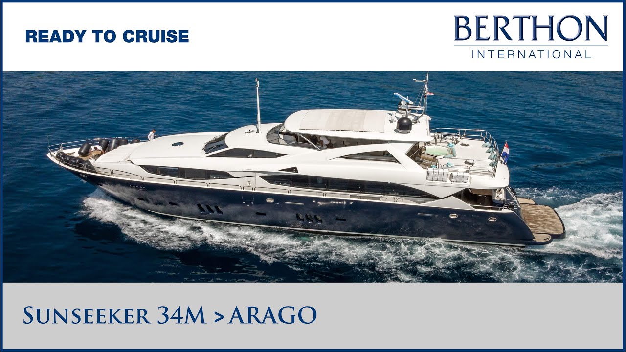 [OFF MARKET] Sunseeker 34 Metre Yacht “ARAGO” Superyacht for Sale | Ready to Cruise
