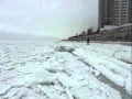 Sounds of frozen sea. Odessa, Ukraine. February ...