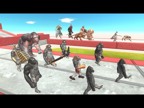 Speed Race Infernals vs Mutant Primates Tournament - Animal Revolt Battle Simulator