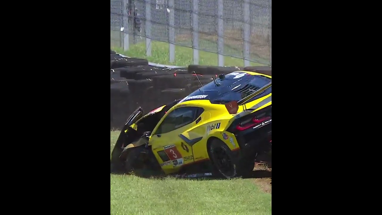 A look back at the massive crash for the No. 3 Corvette on lap 1 at VIR.