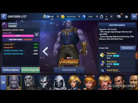 Thanos uniform mythic upgrade