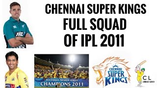 Chennai Super Kings Full Squad Of IPL 2011 (Cricket lover B) | IPL 2011 Full Squads