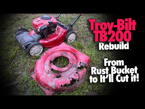 Troy-Bilt TB200 Self-Propelled Mower Rebuild with a brand new deck.