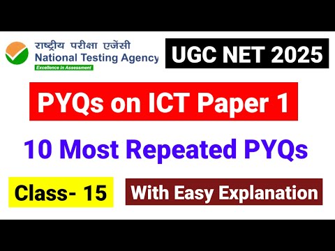 Class 15 !! 10 Most Repeated PYQs on ICT Paper 1 | UGC NET 2025 | UGC NET Paper 1 | UGC NET MENTOR