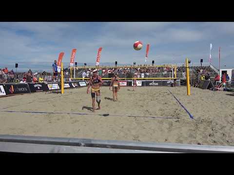 20180812 beachvolley knokke - sf1: catry vandesteene vs lieckens vanbree