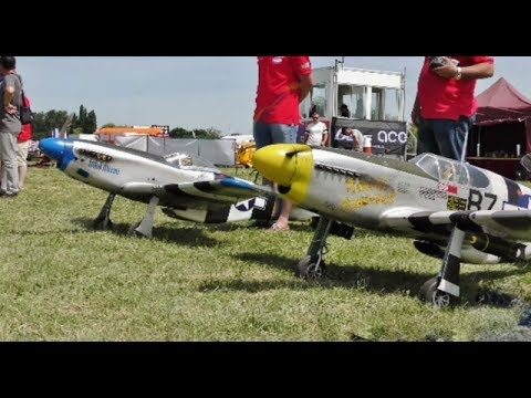 TJD DISPLAY TEAM - RC PISTON & JET AIRCRAFT FORMATION  MUSTANGS & F-15 EAGLE - WINGS & WHEELS - 2018