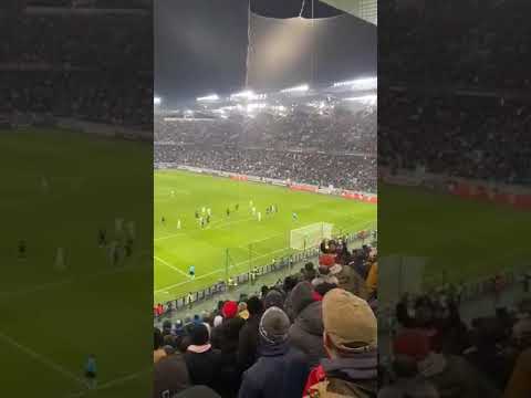 Legia - Spartak Moscow, 0:1. Last minute penalty. Spartak fans reaction. 09.12.2021.