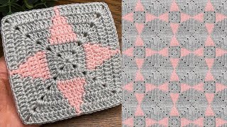 Easy crochet granny square pattern