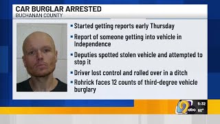 Oelwein man arrested, facing series of burglary charges across Buchanan County