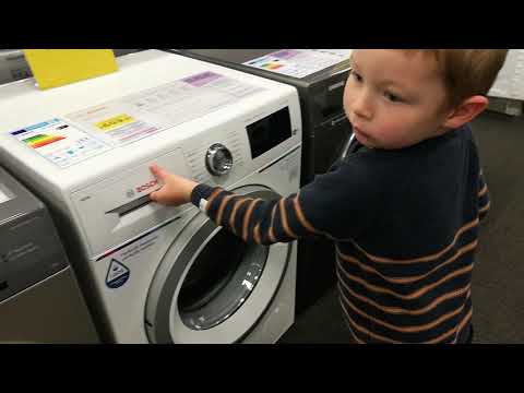 Washing machines at Curry's, Milton Keynes. September 2020.