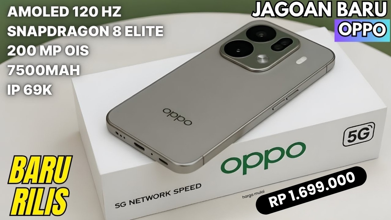 BARU SAJA LAUNCHING‼️7500mAh, RAM 12/512 GB | HP OPPO TERBARU MEI 2026
