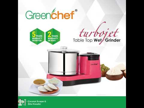 Stainless steel blue greenchef table top wet grinder, 2 litr...