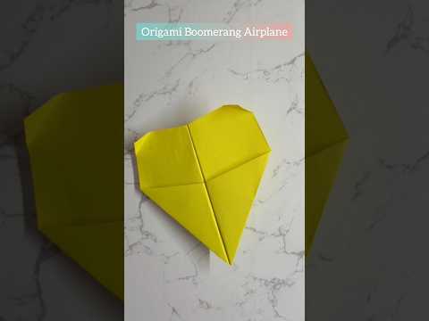 Origami Boomerang Airplane Tutorial | Easy Stop Motion Paper Plane That Comes Back!