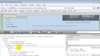 How to view html source in Safari