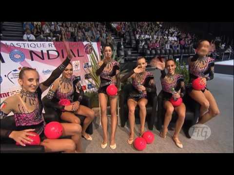 Rhythmic Worlds 2011 Montpellier   Groups 5 Balls Final   We are Gymnastics!