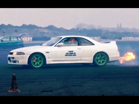 Stock Nissan Skyline R33 RB25 Drifting - Némedi Balázs | Amateur Drift Training Day - 2017.02.18.