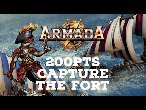 Kings of War Armada Battle Report - Varangur Vs Salamanders 200pts "Capture the Fort"