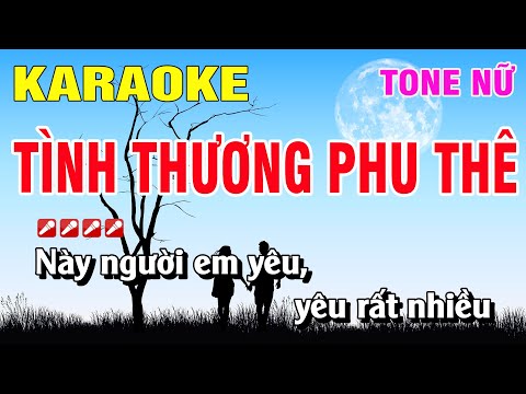 Karaoke Tình Thương Phu Thê Tone Nữ Beat Chuẩn | Nguyễn Linh