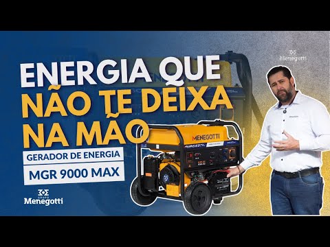 Gerador de Energia a Gasolina MGR-G 9000 MAX 9Kva Bivolt MENEGOTTI-40866516 - Video